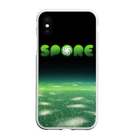 Чехол для iPhone XS Max матовый с принтом Spore Green (Z) , Силикон | Область печати: задняя сторона чехла, без боковых панелей | creepy cute | ea | electronic arts | maxis | spore | spore hero | ангелоид | генирал фауст | гудра | жуткие и милые | империя эсти | маасари | мухоид | племя | ролевая игра | рыба бегун | симулятор бога | сирено головый