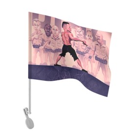 Флаг для автомобиля с принтом Нейт Диаз(Nate Diaz) , 100% полиэстер | Размер: 30*21 см | арт. | бои | бокс | единоборства | мма