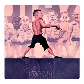 Магнитный плакат 3Х3 с принтом Нейт Диаз(Nate Diaz) , Полимерный материал с магнитным слоем | 9 деталей размером 9*9 см | арт. | бои | бокс | единоборства | мма