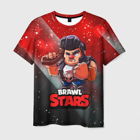 Мужская футболка 3D с принтом Bull Brawl Star Булл , 100% полиэфир | прямой крой, круглый вырез горловины, длина до линии бедер | brawl | brawl stars | brawlstars | brawl_stars | bull | jessie | бравл | бравлстарс | бул | булл