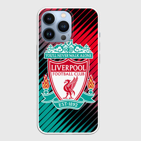 Чехол для iPhone 13 Pro с принтом LIVERPOOL. ,  |  | fc | football | football club | liverpool fc | sport | британский футбольный клуб | ливерпуль фк | мерсисайд | спорт | уефа | униформа | фирменные цвета | фк | футбол | футбольный клуб