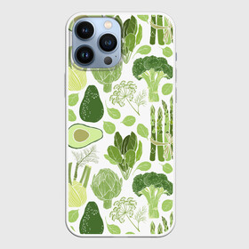 Чехол для iPhone 13 Pro Max с принтом овощи ,  |  | vegan | веган | веганство | вегетарианец | вегетарианство | еда | зеленый | земля | зож | листья | мир | охрана | позиция | природа