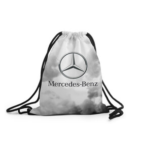 Рюкзак-мешок 3D с принтом MERCEDES. , 100% полиэстер | плотность ткани — 200 г/м2, размер — 35 х 45 см; лямки — толстые шнурки, застежка на шнуровке, без карманов и подкладки | Тематика изображения на принте: 2020 | amg | auto | mercedes | sport | авто | автомобиль | автомобильные | амг | бренд | марка | машины | мерседес | спорт