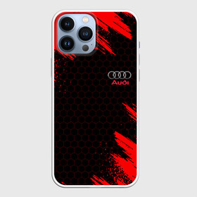 Чехол для iPhone 13 Pro Max с принтом AUDI ,  |  | audi | авто | автомобиль | ауди | логотип | марка | машина | надпись | текстура