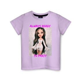 Детская футболка хлопок с принтом Bratz Party , 100% хлопок | круглый вырез горловины, полуприлегающий силуэт, длина до линии бедер | bratz | bratz party