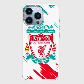 Чехол для iPhone 13 Pro с принтом LIVERPOOL. ,  |  | fc | football | football club | liverpool fc | sport | британский футбольный клуб | ливерпуль фк | мерсисайд | спорт | уефа | униформа | фирменные цвета | фк | футбол | футбольный клуб