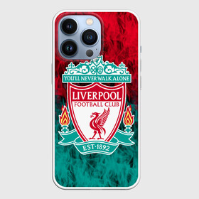 Чехол для iPhone 13 Pro с принтом LIVERPOOL. ,  |  | fc | football | football club | liverpool fc | sport | британский футбольный клуб | ливерпуль фк | мерсисайд | спорт | уефа | униформа | фирменные цвета | фк | футбол | футбольный клуб