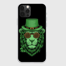 Чехол для iPhone 12 Pro Max с принтом ЛЕВ ИРЛАНДЕЦ , Силикон |  | Тематика изображения на принте: irish | lion | pride | зеленый | ирландия | клевер | лев | прайд | царь зверей | шляпа
