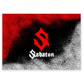 Поздравительная открытка с принтом Sabaton. , 100% бумага | плотность бумаги 280 г/м2, матовая, на обратной стороне линовка и место для марки
 | Тематика изображения на принте: battle metal | sabaton | военная тематика | военные песни | война | история войны | классика | музыка | патриотизм | рок | рок группа | сабатон | солдаты | шведская хэви пауэр метал группа