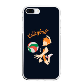 Чехол для iPhone 7Plus/8 Plus матовый с принтом Волейбол , Силикон | Область печати: задняя сторона чехла, без боковых панелей | volleyball | волейбол | волейболист | игра | мяч | спорт | спортсмен | я люблю волейбол