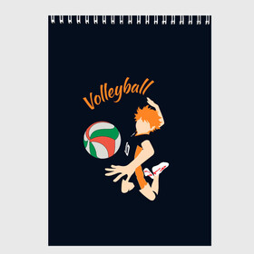 Скетчбук с принтом Волейбол , 100% бумага
 | 48 листов, плотность листов — 100 г/м2, плотность картонной обложки — 250 г/м2. Листы скреплены сверху удобной пружинной спиралью | volleyball | волейбол | волейболист | игра | мяч | спорт | спортсмен | я люблю волейбол