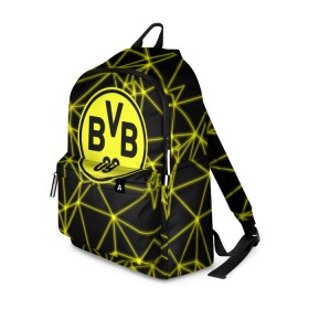 Рюкзак 3D с принтом BORUSSIA. , 100% полиэстер | лямки с регулируемой длиной, сверху петелька, чтобы рюкзак можно было повесить на вешалку. Основное отделение закрывается на молнию, как и внешний карман. Внутри два дополнительных кармана, один из которых закрывается на молнию. По бокам два дополнительных кармашка | borussia | fc | football | football club | sport | боруссия | боруссия дортмунд | дортмунда | немецкий футбольный клуб | спорт | уефа | униформа | фирменные цвета | фк | футбол | футбольный клуб