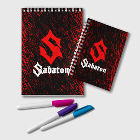 Блокнот с принтом Sabaton , 100% бумага | 48 листов, плотность листов — 60 г/м2, плотность картонной обложки — 250 г/м2. Листы скреплены удобной пружинной спиралью. Цвет линий — светло-серый
 | battle metal | sabaton | военная тематика | военные песни | война | история войны | классика | музыка | патриотизм | рок | рок группа | сабатон | солдаты | шведская хэви пауэр метал группа