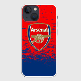 Чехол для iPhone 13 mini с принтом ARSENAL. ,  |  | fc | football | football club | sport | британский футбольный клуб | спорт | уефа | униформа | фирменные цвета | фк | футбол | футбольный клуб