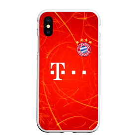 Чехол для iPhone XS Max матовый с принтом BAYERN MUNCHEN. , Силикон | Область печати: задняя сторона чехла, без боковых панелей | fc | fc bayern munich | football | football club | sport | клуб германии | мюнхен | немецкий футбольный клуб | спорт | уефа | униформа | фирменные цвета | фк | футбол | футбольный клуб | футбольный клуб бавария