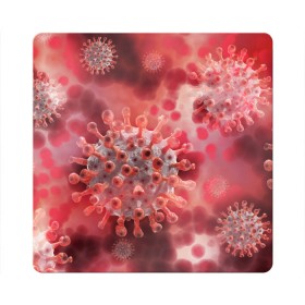 Магнит виниловый Квадрат с принтом Коронавирус , полимерный материал с магнитным слоем | размер 9*9 см, закругленные углы | абстрактно | абстрактные | абстрактный | абстракция | бактерии | бактерия | вирус | вирусный | вирусы | заражение | коронавирус | микроб | микробы | спора | споры | шип