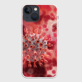 Чехол для iPhone 13 mini с принтом Коронавирус ,  |  | абстрактно | абстрактные | абстрактный | абстракция | бактерии | бактерия | вирус | вирусный | вирусы | заражение | коронавирус | микроб | микробы | спора | споры | шип