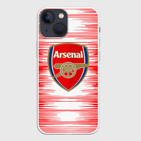 Чехол для iPhone 13 mini с принтом ARSENAL. ,  |  | fc | football | football club | sport | британский футбольный клуб | спорт | уефа | униформа | фирменные цвета | фк | футбол | футбольный клуб