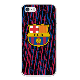 Чехол для iPhone 5/5S матовый с принтом FC BARCELONA. , Силикон | Область печати: задняя сторона чехла, без боковых панелей | Тематика изображения на принте: barca | barcelona | fc barca | барка | барселона