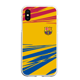 Чехол для iPhone XS Max матовый с принтом FC BARCELONA. , Силикон | Область печати: задняя сторона чехла, без боковых панелей | barca | barcelona | fc barca | барка | барселона