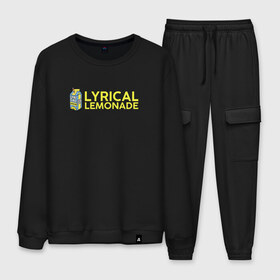 Мужской костюм хлопок с принтом Lyrical Lemonade , 100% хлопок | на свитшоте круглая горловина, мягкая резинка по низу. Брюки заужены к низу, на них два вида карманов: два “обычных” по бокам и два объемных, с клапанами, расположенные ниже линии бедра. Брюки с мягкой трикотажной резинкой на поясе и по низу штанин. В поясе для дополнительного комфорта — широкие завязки | Тематика изображения на принте: benet | bennett | cole | lemonade | lyrical | беннетт | коул | лемонад | лемонаде | лемонэйд | лимонад | лимонэйд | лирикал | лирикл