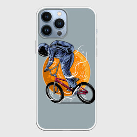 Чехол для iPhone 13 Pro Max с принтом Космический велосипедист (Z) ,  |  | bicycle | bicyclist | bike | biker | bmx | cycle | galaxy | moon | rider | space | stars | байкер | бмх | вело | велогонщик | велосепедист | велосипед | велоспорт | гонщик | космос | луна