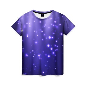 Женская футболка 3D с принтом Мерцающие Светлячки , 100% полиэфир ( синтетическое хлопкоподобное полотно) | прямой крой, круглый вырез горловины, длина до линии бедер | stars | блестки | брызги | вода | водопад | вселенная | галактика | глубина | горошек | градиент | звездные | звездопад | космос | краски | лагуна | море | неоновый | ночь | огоньки | океан | переливы