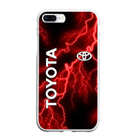 Чехол для iPhone 7Plus/8 Plus матовый с принтом TOYOTA , Силикон | Область печати: задняя сторона чехла, без боковых панелей | toyota | авто | автомобиль | логотип | марка | машина | молния | надпись | текстура | тоета | тойота