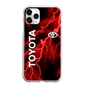 Чехол для iPhone 11 Pro Max матовый с принтом TOYOTA , Силикон |  | toyota | авто | автомобиль | логотип | марка | машина | молния | надпись | текстура | тоета | тойота