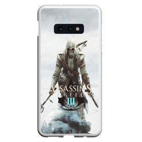 Чехол для Samsung S10E с принтом ASSASSIN`S CREED lll , Силикон | Область печати: задняя сторона чехла, без боковых панелей | Тематика изображения на принте: black flag | brotherhood | chronicles | creed | game | origins | revelations | rogue | syndicate | unity | valhalla | альтаир | ассасин | игры | кинжал | пираты