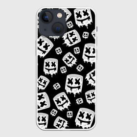 Чехол для iPhone 13 mini с принтом MARSHMELLO ,  |  | marshmello | music | зефир | зефирка | лого | лого marshmello | лого маршмеллоу | логотип | логотип marshmello | логотип маршмеллоу | маршиеллоу | маска | молния | музыка | музыкант