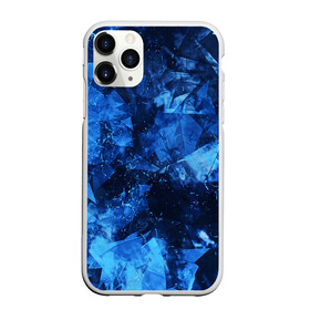 Чехол для iPhone 11 Pro Max матовый с принтом Blue Abstraction , Силикон |  | abstraction | blue | geometry | stripes | texture | абстракция | геометрия | осколки | синий | стекло | текстура | узоры