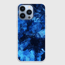 Чехол для iPhone 13 Pro с принтом Blue Abstraction ,  |  | Тематика изображения на принте: abstraction | blue | geometry | stripes | texture | абстракция | геометрия | осколки | синий | стекло | текстура | узоры