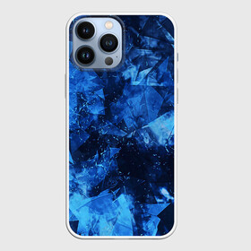 Чехол для iPhone 13 Pro Max с принтом Blue Abstraction ,  |  | Тематика изображения на принте: abstraction | blue | geometry | stripes | texture | абстракция | геометрия | осколки | синий | стекло | текстура | узоры