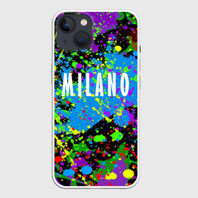 Чехол для iPhone 13 с принтом Milano ,  |  | fashion | italy | milano | paint | vanguard | авангард | италия | краска | милан | мода | надпись | текст | фраза