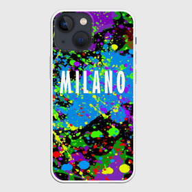 Чехол для iPhone 13 mini с принтом Milano ,  |  | fashion | italy | milano | paint | vanguard | авангард | италия | краска | милан | мода | надпись | текст | фраза