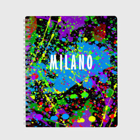 Тетрадь с принтом Milano , 100% бумага | 48 листов, плотность листов — 60 г/м2, плотность картонной обложки — 250 г/м2. Листы скреплены сбоку удобной пружинной спиралью. Уголки страниц и обложки скругленные. Цвет линий — светло-серый
 | fashion | italy | milano | paint | vanguard | авангард | италия | краска | милан | мода | надпись | текст | фраза