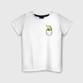 Детская футболка хлопок с принтом Авокадо в кармане , 100% хлопок | круглый вырез горловины, полуприлегающий силуэт, длина до линии бедер | avocado | авокадо | веганство | вегетарианство | еда | зеленый | земля | зож | листья | овощи | позиция | природа | фрукты