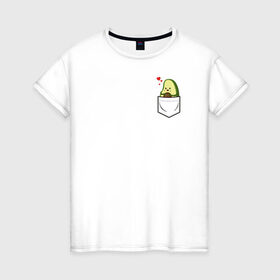 Женская футболка хлопок с принтом Авокадо в кармане , 100% хлопок | прямой крой, круглый вырез горловины, длина до линии бедер, слегка спущенное плечо | avocado | авокадо | веганство | вегетарианство | еда | зеленый | земля | зож | листья | овощи | позиция | природа | фрукты