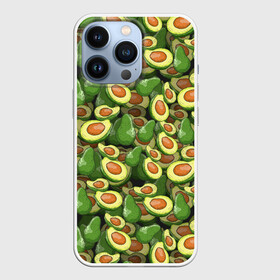 Чехол для iPhone 13 Pro с принтом avocado ,  |  | Тематика изображения на принте: avocado | авокадо | веганство | вегетарианство | еда | зеленый | земля | зож | листья | овощи | позиция | природа | фрукты