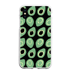 Чехол для iPhone XS Max матовый с принтом avocado , Силикон | Область печати: задняя сторона чехла, без боковых панелей | Тематика изображения на принте: avocado | авокадо | веганство | вегетарианство | еда | зеленый | земля | зож | листья | овощи | позиция | природа | фрукты