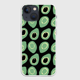 Чехол для iPhone 13 mini с принтом avocado ,  |  | avocado | авокадо | веганство | вегетарианство | еда | зеленый | земля | зож | листья | овощи | позиция | природа | фрукты