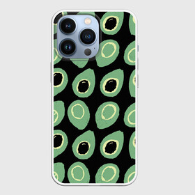 Чехол для iPhone 13 Pro с принтом avocado ,  |  | Тематика изображения на принте: avocado | авокадо | веганство | вегетарианство | еда | зеленый | земля | зож | листья | овощи | позиция | природа | фрукты