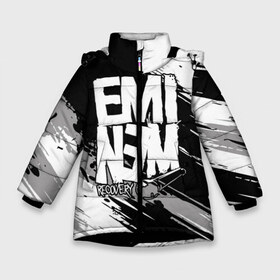 Зимняя куртка для девочек 3D с принтом Eminem , ткань верха — 100% полиэстер; подклад — 100% полиэстер, утеплитель — 100% полиэстер. | длина ниже бедра, удлиненная спинка, воротник стойка и отстегивающийся капюшон. Есть боковые карманы с листочкой на кнопках, утяжки по низу изделия и внутренний карман на молнии. 

Предусмотрены светоотражающий принт на спинке, радужный светоотражающий элемент на пуллере молнии и на резинке для утяжки. | aftermath | hip | hop | kamikaze | music | music to be murdered by | rap | remastered | vevo | маршалл брюс мэтерс | слим шейди | эминем