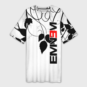 Платье-футболка 3D с принтом Eminem ,  |  | aftermath | hip | hop | kamikaze | music | music to be murdered by | rap | remastered | vevo | маршалл брюс мэтерс | слим шейди | эминем