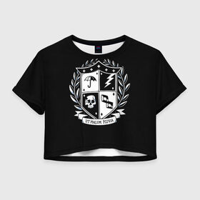 Женская футболка Crop-top 3D с принтом Академия Амбрелла , 100% полиэстер | круглая горловина, длина футболки до линии талии, рукава с отворотами | academy | netflix | the | umbrella | академия | амбрелла | сериал