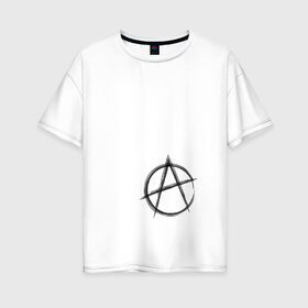 Женская футболка хлопок Oversize с принтом Я анархист , 100% хлопок | свободный крой, круглый ворот, спущенный рукав, длина до линии бедер
 | анархист | без власти | мировоззрение