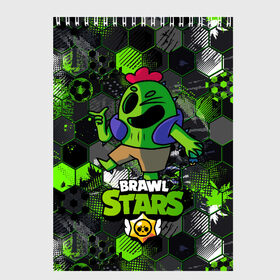 Скетчбук с принтом Спайк brawl stars Spike , 100% бумага
 | 48 листов, плотность листов — 100 г/м2, плотность картонной обложки — 250 г/м2. Листы скреплены сверху удобной пружинной спиралью | brawl | brawl stars | brawlstars | brawl_stars | jessie | spike | бравл | бравлстарс | спайк