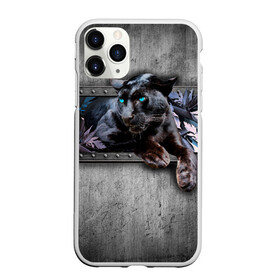 Чехол для iPhone 11 Pro Max матовый с принтом Пантера и цветы , Силикон |  | 3д | 3д картина | 3дэ | голубые глаза | железо | животное | картина | кот | коты | кошка | метал | пантера | хищник | цветы | черная пантера