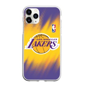 Чехол для iPhone 11 Pro матовый с принтом Los Angeles Lakers , Силикон |  | basketball | game | lakers | los angeles | los angeles lakers | nba | sport | баскетбол | игра | лейкерс | лос анджелес | лос анджелес лейкерс | нба | спорт